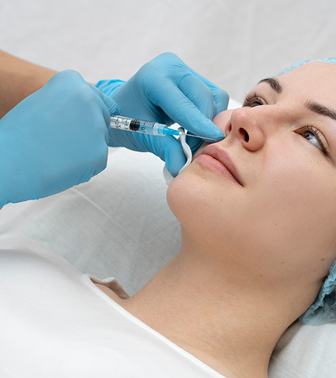 Primer plano de un tratamiento de ojos